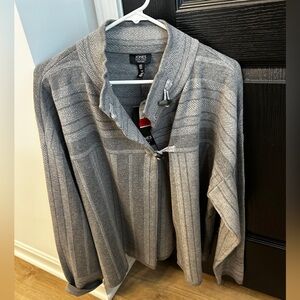 NWT Jones New York Men's Charcoal Cardigan Sweater